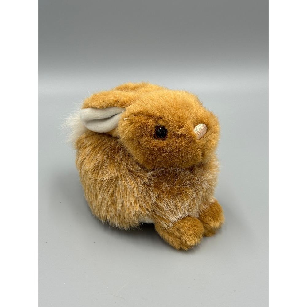 CS International Plush Bunny Rabbit Stuffed Animal Ginger Brown White Tail 5"